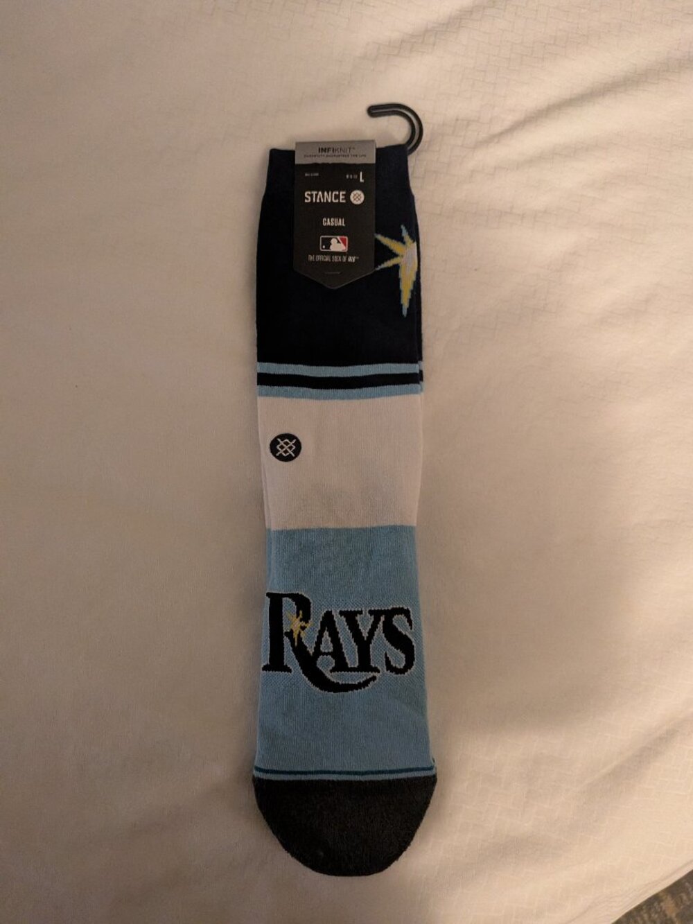 Men's Large Stance Tanpa Bay Rays Crew Socks